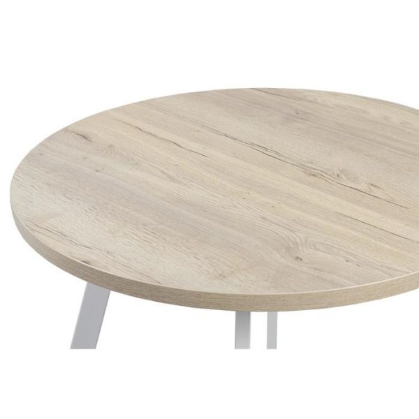 Стол РИМ D-1050/1500 Дуб Галифакс белый/Опора РИМ Гаспар-К, белый глянец