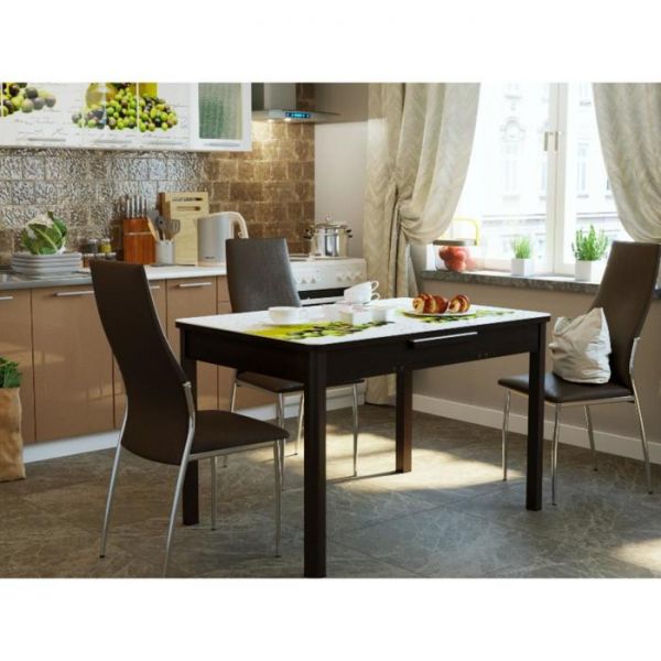 Стол "Люкс" раздвижной, 1200(1520)х800 мм, стекло, автоматический подъем, 245224078