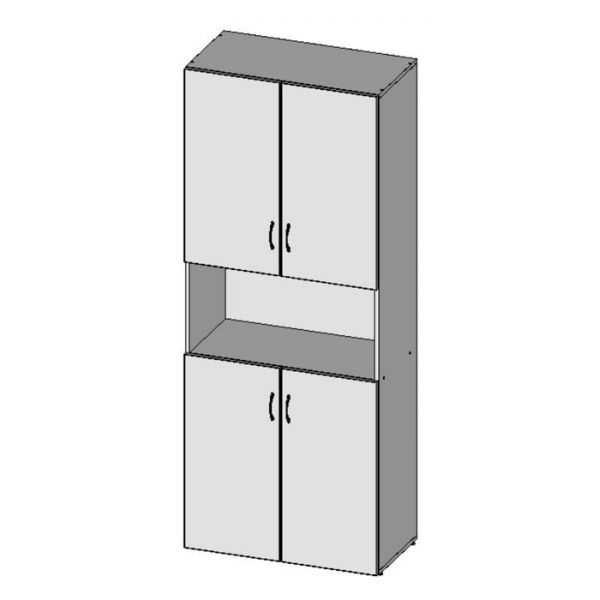 Шкаф для документов НШ-11, 760 ? 380 ? 1890 мм, белый шагр