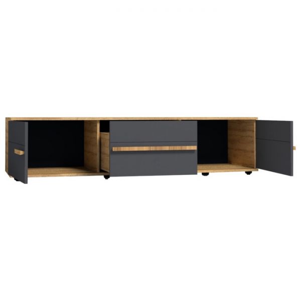 Тумба ТВ Crown 3, 1680 ? 469 ? 398 мм, цвет дуб золотистый / графит