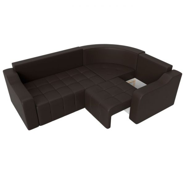 Угловой диван «Кембридж», механизм еврокнижка, экокожа, цвет бежевый