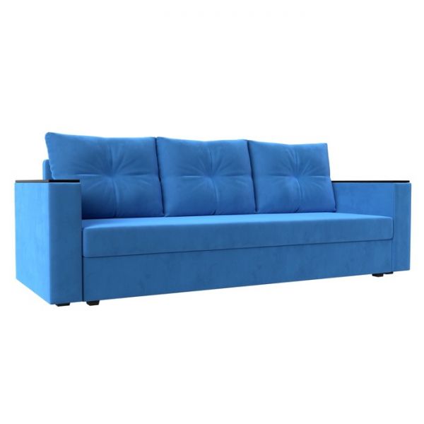 Диван прямой «Атланта лайт», без стола, еврокнижка, велюр, цвет, цвет бежевый