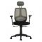 Кресло оператора BRABIX Saturn ER-400, с подголовником, комбинированное чёрное/серое