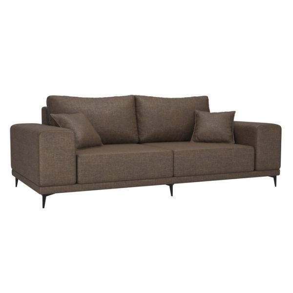 Прямой диван «Льюес», без механизма, рогожка, цвет бежевый