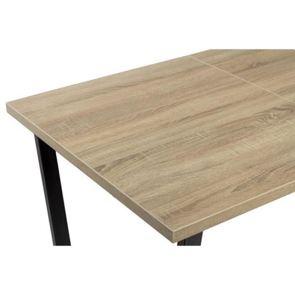 Стол АТЛАНТ-07 1400/2000*900х750 Дуб Бардалино серый/Опора АТЛАНТ-Черный матовый