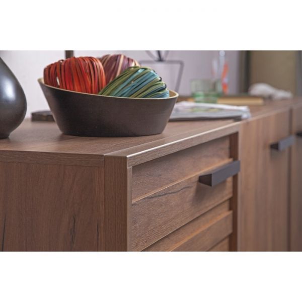 Тумба Nature 5, 1714 ? 445 ? 833 мм, цвет гаскон пайн / чёрный