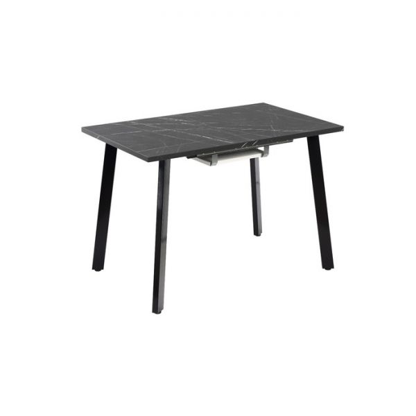 Стол АТЛАНТ-01  1100/1500х700х760 Камень Черный/Ножеки титан черные матовые