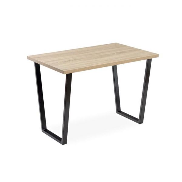 Стол АТЛАНТ-10 1620*950х750 Дуб Бардалино серый/Опора АТЛАНТ-Черный матовый