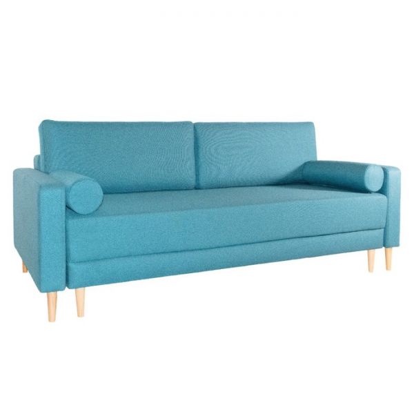 Прямой диван «Марсель», механизм тик-так, блок независимых пружин, рогожка, цвет зелёный