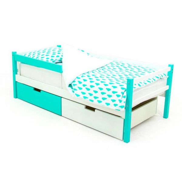 Детская кровать-тахта Svogen мятно-белый