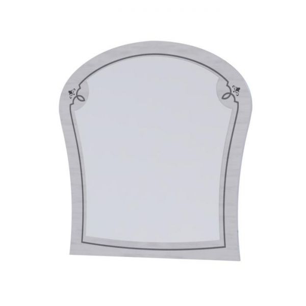 Зеркало «Ольга 1Н», 840 ? 20 ? 855 мм, цвет белый экспо / ясень анкор светлый