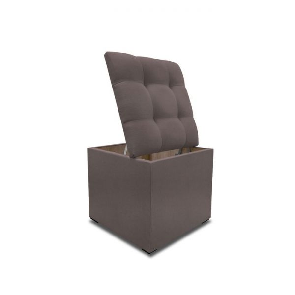 Пуф с крышкой и утяжкой, 400 ? 400 ? 420 мм,  экокожа, цвет marvel berry