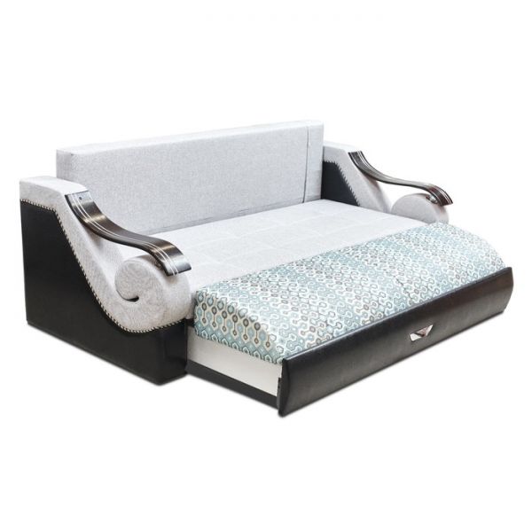 Диван прямой «Дубаи 2», ППУ, еврокнижка, цвет монтана 273 / султан блю / астор 900