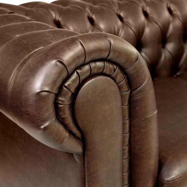 Диван "Честерфилд" 2х местный, экокожа, темно-зеленый