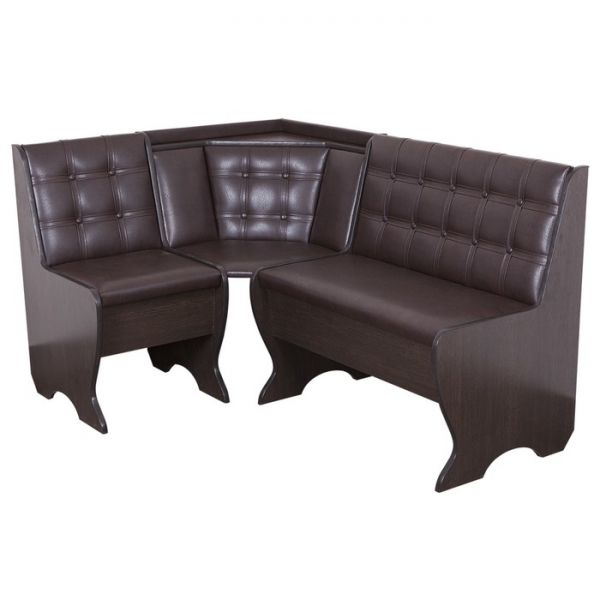 Кухонный уголок  КУ-19Л категория 1,  1460/1030х540х830, Венге/Коричневый