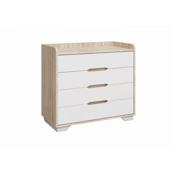 Комод Орландо 864х430х780 дуб сонома/белый