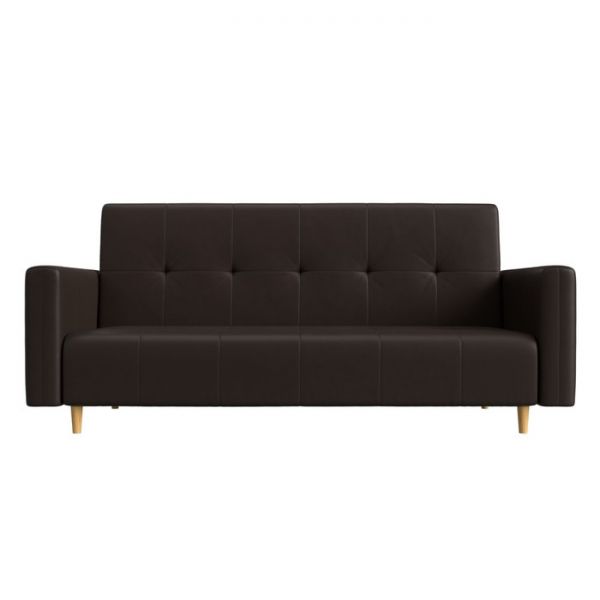 Прямой диван-книжка «Вест», механизм книжка, экокожа, цвет бежевый