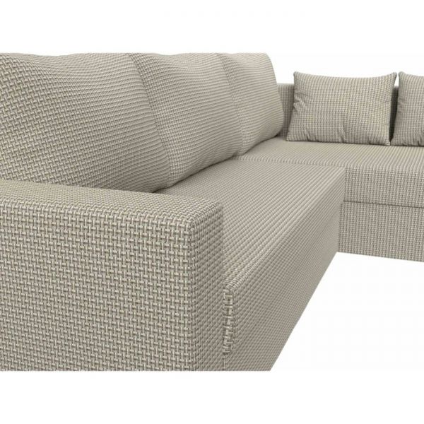 Угловой диван «Мансберг», механизм еврокнижка, угол левый, рогожка, цвет корфу 02