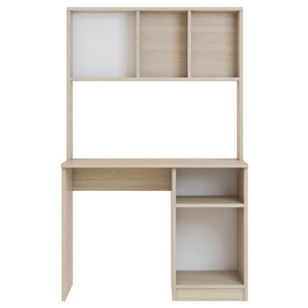 Стол с полкой «Пуговка», 1004 ? 550 ? 1604 мм, цвет дуб сонома / вяз либерти тёмный / лайм