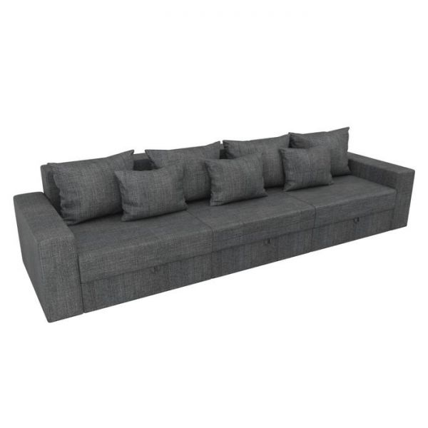 Диван прямой «Мэдисон Long», механизм еврокнижка, рогожка, цвет серый