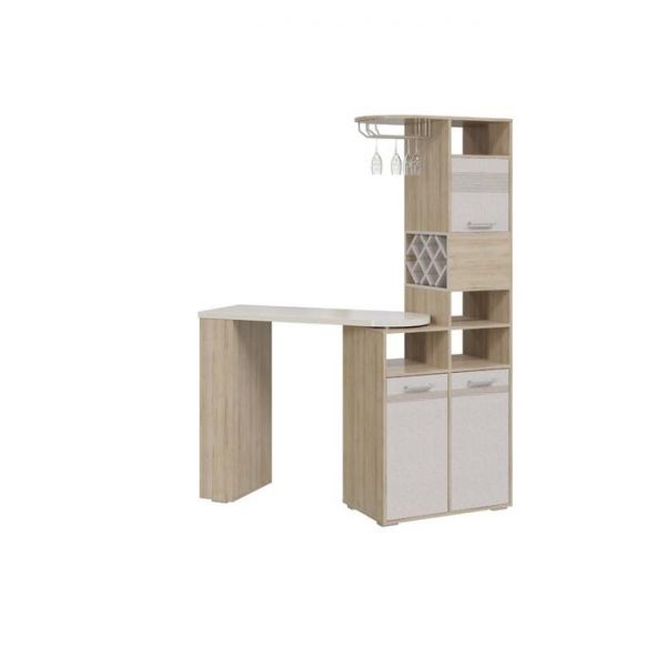 Шкаф перегородка двухсторонний "БАРС" 1590*450*2000 Дуб ривьера/Лен