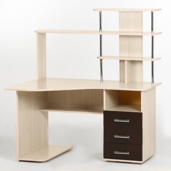 Стол компьютерный Форест NEW 1300х900х1500венге/Сосна лоредо