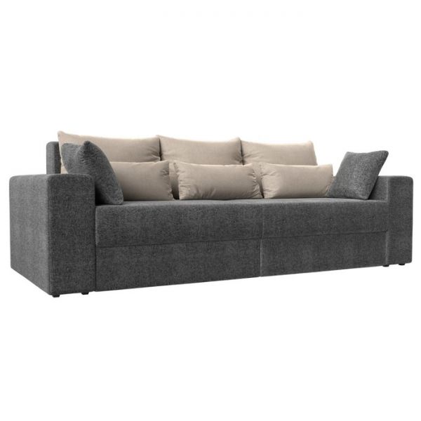 Диван прямой «Мэдисон», механизм еврокнижка, рогожка, цвет серый