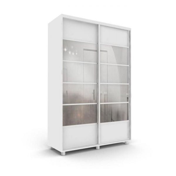 Шкаф-купе Стильный зелкало+ЛДСП Белый 1400х600х2300