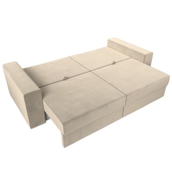 Диван прямой «Мэдисон», механизм еврокнижка, микровельвет, цвет коричневый