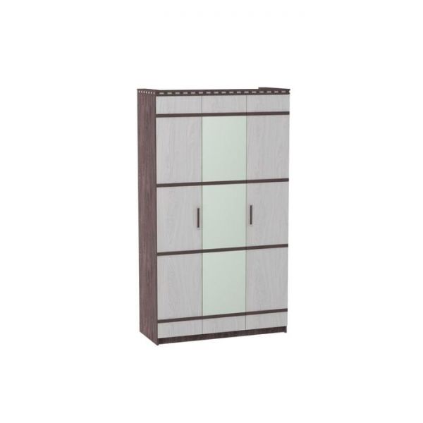 Шкаф 3-х дверный для одежды и белья «Ольга 13», зеркало, ясень анкор тёмный/анкор светлый