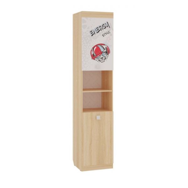 Шкаф комбинированный Энерджи, 450х420х2200, Дуб сонома/Белый