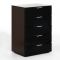Комод  Алекса 602х460х914 венге/лакобель чёрного цвета