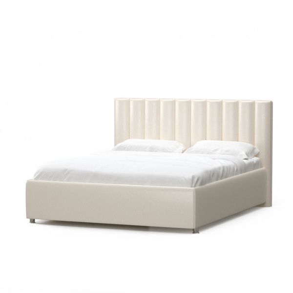 Кровать «Алькасар» с ПМ, 140 ? 200 см, ортопедическое основание, экокожа, цвет бежевый