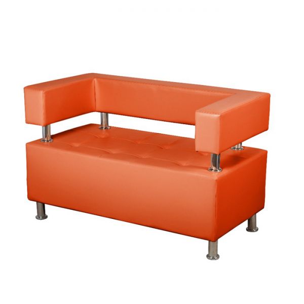 Диван 3-х местный "Борк", черный глянец