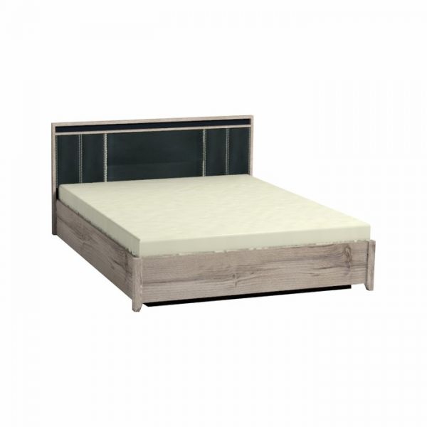 Кровать Люкс Nature 308, 1400 ? 2000 мм, без основания, цвет гаскон пайн / чёрный