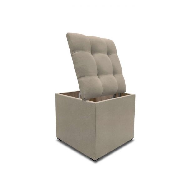 Пуф с крышкой и утяжкой, 400 ? 400 ? 420 мм,  экокожа, цвет marvel berry