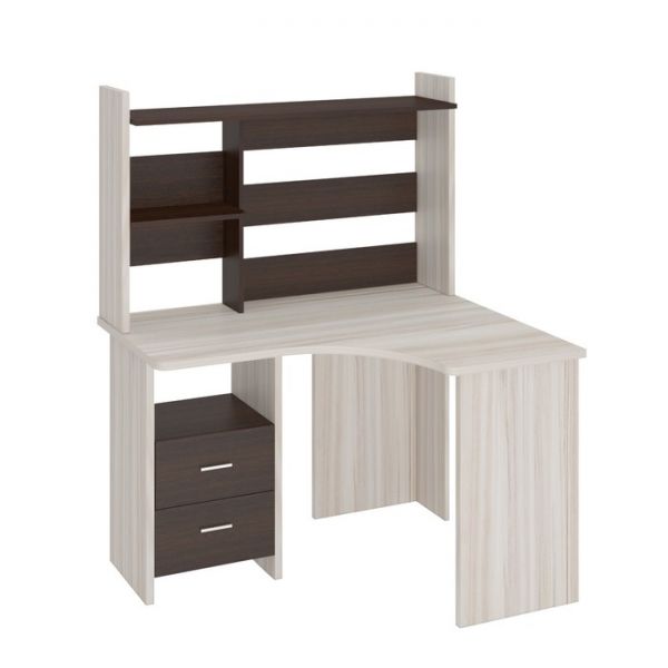 Компьютерный стол, 1200 ? 1000 ? 1520 мм, правый угол, цвет карамель/венге