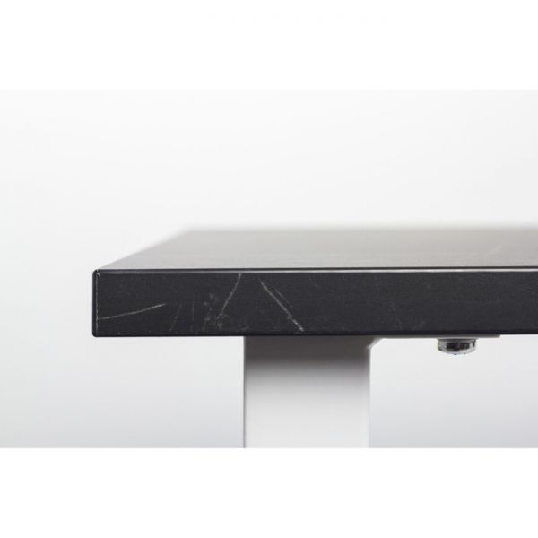 Стол АТЛАНТ-02  1200/1700х800х760 Камень Черный/Опора Атлант белая глянцевая