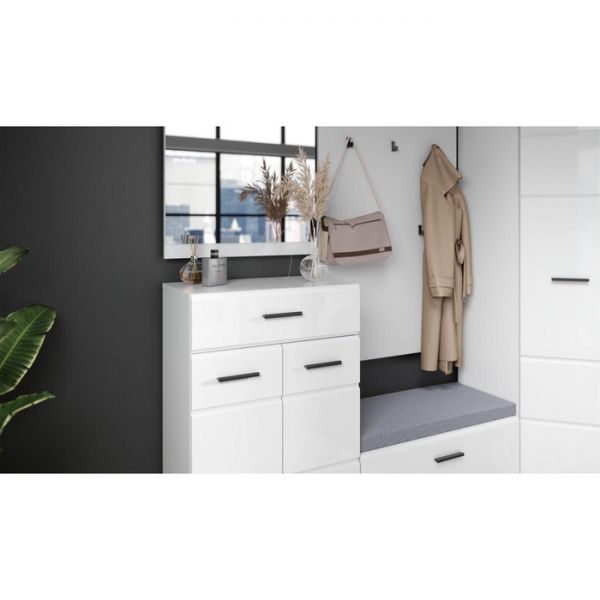 Прихожая «Йорк №1», 2360 ? 620 ? 2050 мм, цвет белый глянец