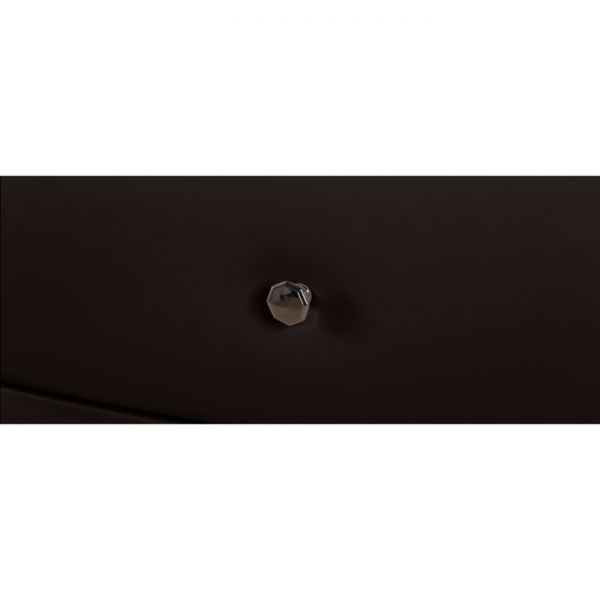 Комод «Люнетта», 3 ящика, 760 ? 505 ? 750 мм, экокожа, стекло, цвет взбитые сливки