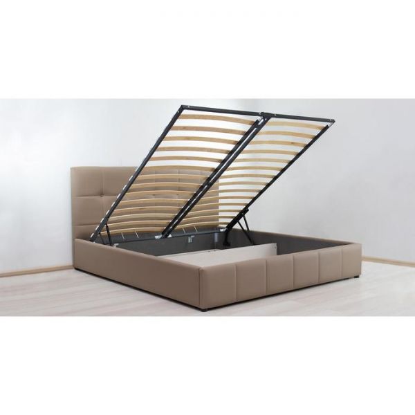 Кровать Хлоя, 1600х2000, ортопедическое осн+ПМ, Капучино