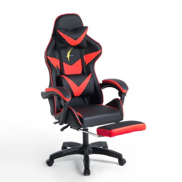 Кресло игровое SL™ DRAGON YS-900 черно-красное, с подставкой для ног