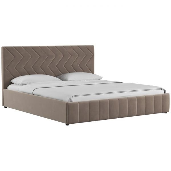 Кровать Милана, 1800х2000, ортопедическое осн+ПМ, Лекко десерт/ Карамельный тауп