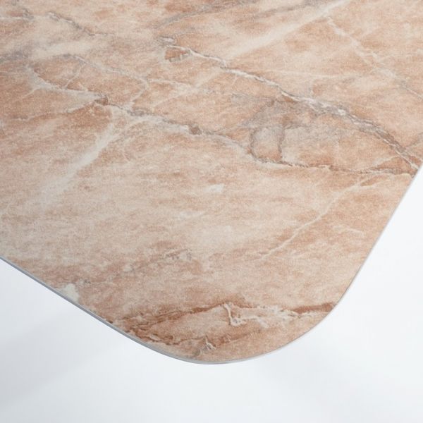 Стол ломберный с ящиком 790(1180)х590х750, хром/пластик змеевик бежевый