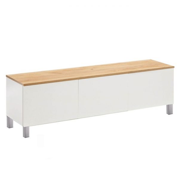 Тумба под ТВ 13.267.01 с доводчиками, 1384х349х438, Дуб сонома/Белый