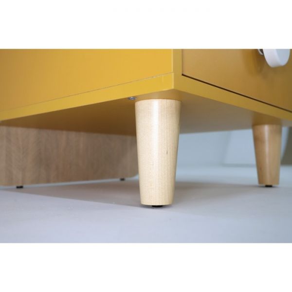 Тумба прикроватная Манго-5 500х460х580 белый/охра/палермо