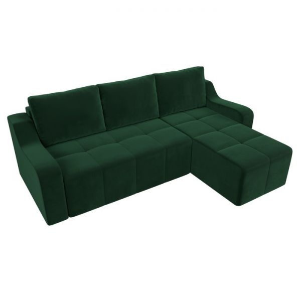 Угловой диван «Элида», правый угол, велюр, цвет бежевый