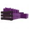 Угловой диван «Венеция», механизм еврокнижка, микровельвет, цвет фиолетовый