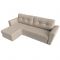 Угловой диван «Амстердам лайт», еврокнижка, правый угол, рогожка, цвет бежевый