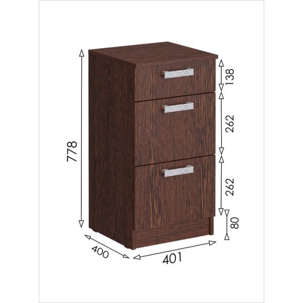 Тумба «Уфимка 1», 401 ? 400 ? 778 мм, цвет венге